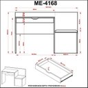 Ver mais imagens de Escrivaninha Mesa Escritório com Puff Lateral ME4168 107,3cm Nogal