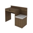 Ver imagem 5 de Escrivaninha Mesa Escritório com Puff Lateral ME4168 107,3cm Nogal Marrom