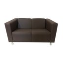 Ver imagem 2 de Sofá Nilo Sala Recepção 2 Lugares - Marrom