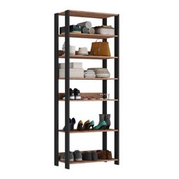 Estante Sapateira Multiuso Industrial 6 Prateleiras M121 Marrom/Preto/Solanum - 2 Estante Sapateira Multiuso Industrial 6 Prateleiras M121 Marrom/Preto/Solanum - 2