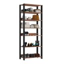 Ver imagem 2 de Estante Sapateira Multiuso Industrial 6 Prateleiras M121 Marrom/Preto/Solanum