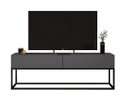 Ver imagem 3 de Rack Eros Estilo Industrial 140cm Sala Estar Cinza/Preto
