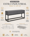 Ver imagem 2 de Rack Eros Estilo Industrial 140cm Sala Estar Cinza/Preto