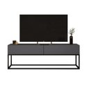 Ver imagem 2 de Rack Eros Estilo Industrial 140cm Sala Estar Cinza/preto