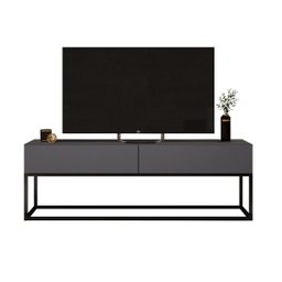 Rack Eros Estilo Industrial 140cm Sala Estar Cinza/preto - 2