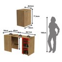 Ver imagem 4 de Escrivaninha Retrátil Mesa Escritório ME4170