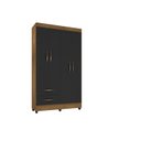 Ver imagem 3 de Guarda Roupa 4 Portas 2 Gavetas Honduras Espresso Móveis