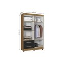 Ver imagem 4 de Guarda Roupa 4 Portas 2 Gavetas Honduras Espresso Móveis