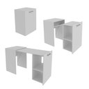 Ver imagem 3 de Escrivaninha Retrátil Mesa Escritório ME4170 54cm Branco