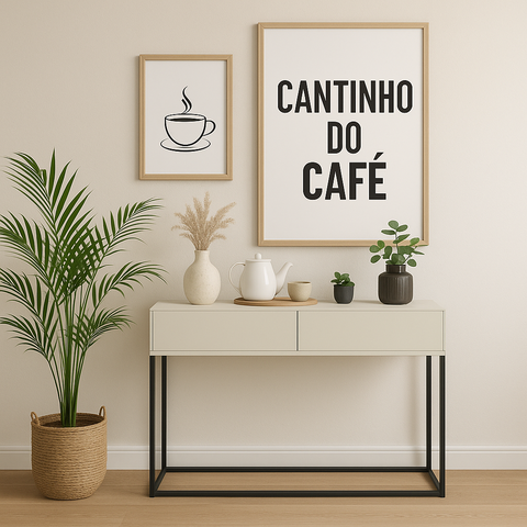 Aparador Buffet Balcão para Sala de Estar Cantinho do Café:off White