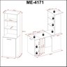 Armário com Mesa Retrátil ME4171 Tecnomobili - 6