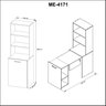 Armário com Mesa Retrátil ME4171 Tecnomobili - 3