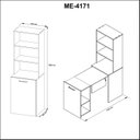 Ver imagem 3 de Armário com Mesa Retrátil ME4171 Tecnomobili Marrom