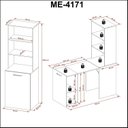 Ver imagem 6 de Armário com Mesa Retrátil ME4171 Tecnomobili Marrom