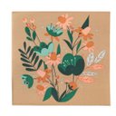 Ver imagem 4 de Guardanapo Estampado Flores Verde e Laranja Folhas Duplas 33cm 20 Folhas - Tuut