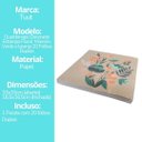 Ver imagem 7 de Guardanapo Estampado Flores Verde e Laranja Folhas Duplas 33cm 20 Folhas - Tuut