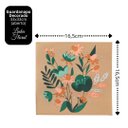 Ver imagem 5 de Guardanapo Estampado Flores Verde e Laranja Folhas Duplas 33cm 20 Folhas - Tuut