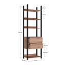 Ver imagem 2 de Estante Closet Industrial 2 Gavetas 5 Prateleiras M116 Marrom/Preto/Solanum