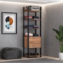 Ver imagem 1 de Estante Closet Industrial 2 Gavetas 5 Prateleiras M116 Marrom/Preto/Solanum