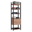Ver imagem 3 de Estante Closet Industrial 2 Gavetas 5 Prateleiras M116 Marrom/Preto/Solanum