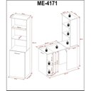 Ver mais imagens de Armário com Mesa Retrátil ME4171 Tecnomobili Branco