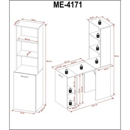 Armário com Mesa Retrátil ME4171 Tecnomobili - 8