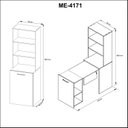 Ver imagem 3 de Armário com Mesa Retrátil ME4171 Tecnomobili Branco