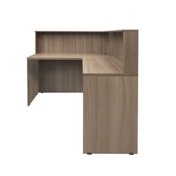 Balcão Recepção Atendimento em L com 1 passa fio no tampo Novo - SM Corporativo - 119AX120/120LX45P  - 3