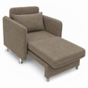Ver imagem 3 de Sofá Cama Solteiro 1 Lugar 175cm Daiana Suede Capuccino Império Decor