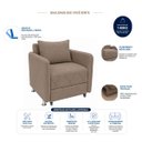 Ver mais imagens de Sofá Cama Solteiro 1 Lugar 175cm Daiana Suede Capuccino Império Decor