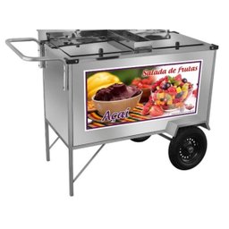 Carrinho de Salada de Frutas Açaí em Inox com Toldo Cefaz - 4