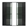 Porta de Alumínio de Correr 6 Folhas Com Trinco Abertura Central 210x150cm Preto Allo Esquadrias - 1