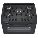 Ver imagem 2 de FOGAO A GAS DE EMBUTIR 5 BOCAS VENAX GAUDI PRISMA VITREO BL PRETO GAS GLP