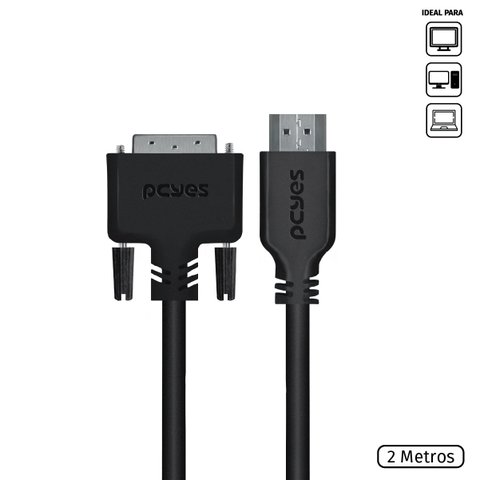Cabo Dvi-d 24+1 Para Hdmi 2.0 2 Metros - Pdhm20-2