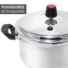 Panela de Pressão 3 Litros Antiaderente Fechamento Externo + Descanso Quadrado + Colher de Silicone  - 6