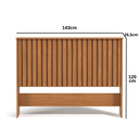 Ver imagem 6 de Cabeceira Casal Normal Ripada para Box Moderna Decorativa:nature