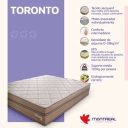 Colchão Solteiro Molas Ensacadas 28x188x88cm Toronto  - 3
