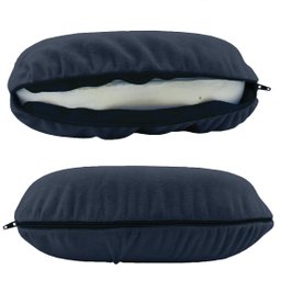 Kit 2 Travesseiro Pescoço Almofada Viagem Travel Plush Nap Cinza - 3