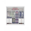 Ver imagem 2 de Guarda Roupa Titanium 2 Portas 6 Gavetas com Espelho sem Pés D' Doro Branco