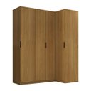 Ver imagem 4 de Guarda Roupa Canto Reto 4 Portas Mdf Altezza Clean Belmax:freijó