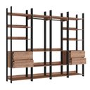 Ver imagem 3 de Guarda Roupa Casal Industrial 4 Gavetas 2 Cabideiros M120 Marrom/Preto/Solanum