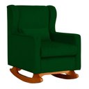 Ver imagem 3 de Poltrona C/ Puff Balanço Amamentação Aurora Suede Verde - Lm Decor