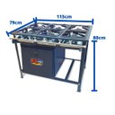 Ver imagem 5 de Fogão Industrial 6 Bocas 6QS Baixa Pressão P7 com Forno 126L de Piso