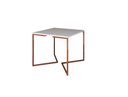 Ver imagem 3 de Mesa Industrial Base Ferro Cobre em V Tampo 90x90 Branco 4 Cadeiras Eames Madeira Assento Branco