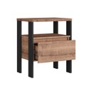 Ver imagem 4 de Mesa de Cabeceira Industrial 1 Gaveta M122 Marrom
