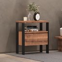 Ver imagem 1 de Mesa de Cabeceira Industrial 1 Gaveta M122 Marrom