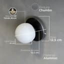 Ver imagem 4 de Arandela Luminaria de Parede Dama Globo Vidro 10cm Decoração Casa Sala Quarto Banheiro Escritório