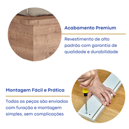 Cama Casal ou Queen Minimalista 160x200cm Industrial 8285  - 6