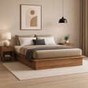 Ver imagem 1 de Cama Casal ou Queen Minimalista 160x200cm Industrial 8285 Marrom/Freijó