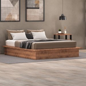 Cama Casal ou Queen Minimalista 160x200cm Industrial 8285 